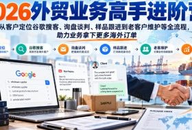 2026外贸业务高手进阶营,从客户定位谷歌搜客、询盘谈判、样品跟进到老客户维护等全流程,助力业务拿下更多海外订单