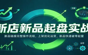 新店新品起盘实战：新品链接完整操作流程，上架优化运营，新品快速破零起量