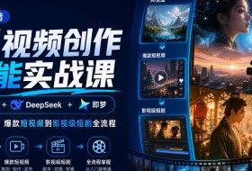 零基础AI视频创作全能实战课|豆包+DeepSeek+即梦,从AI生图、爆款短视频到影视级短剧全流程