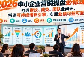 2026中小企业营销操盘必修课:打通增长、成交、团队全闭环,搭建可持续增长引擎,实现业绩可控可复制