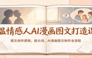 温情感人AI漫画图文打造课：图文创作逻辑，提示词，AI漫画图文制作全流程