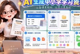孩子的教辅别再乱买了：同步国家中小学智慧平台，AI一键生成图文教辅和试卷