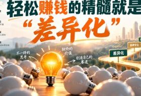 某公众号付费文章:轻松賺钱的精髓就是“差异化”