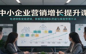中小企业营销增长提升课:吃透销售变现逻辑,掌握营销团队搭建与操盘管理方法
