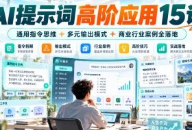 AI提示词高阶应用15讲｜通用指令思维+多元输出模式+商业行业案例全落地
