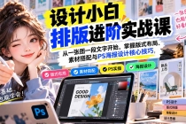 （20838期）设计小白排版进阶实战课：从一张图一段文字开始，掌握版式布局、素材搭配与PS海报设计核心技巧