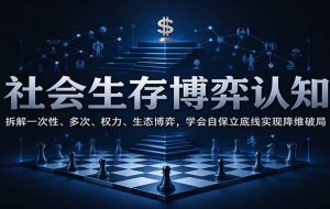 社会生存博弈认知：拆解一次性、多次、权力、生态博弈，学会自保立底线实现降维破局