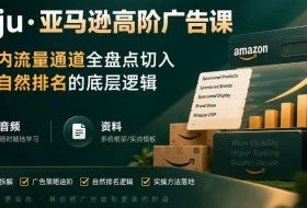 亚马逊高阶广告课,从站内流量通道全盘点切入,讲透自然排名的底层逻辑(直播+音频+资料)