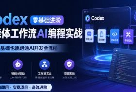 Codex零基础进阶智能体工作流AI编程实战，零基础也能跑通AI开发全流程