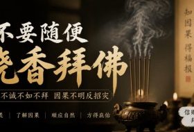 某公众号付费文章：玄学提醒：不要随便烧香拜佛