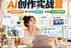 AI创作实战营，用AI赋能创作，助力你在AI时代，实现一人公司创作