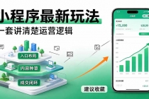 （20876期）微信小程序最新玩法   四种收益来源，单日收入400+