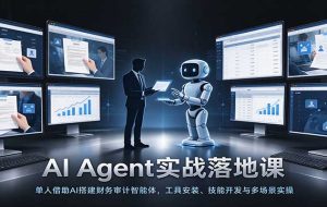 AI Agent实战落地课：单人借助AI搭建财务审计智能体，工具安装、技能开发与多场景实操