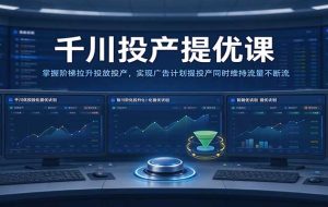 千川投产提优课:掌握阶梯拉升投放投产,实现广告计划提投产同时维持流量不断流