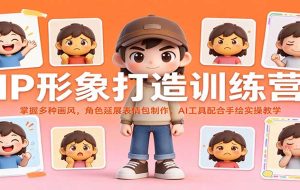 IP形象打造训练营：掌握多种画风，角色延展表情包制作，AI工具配合手绘实操教学