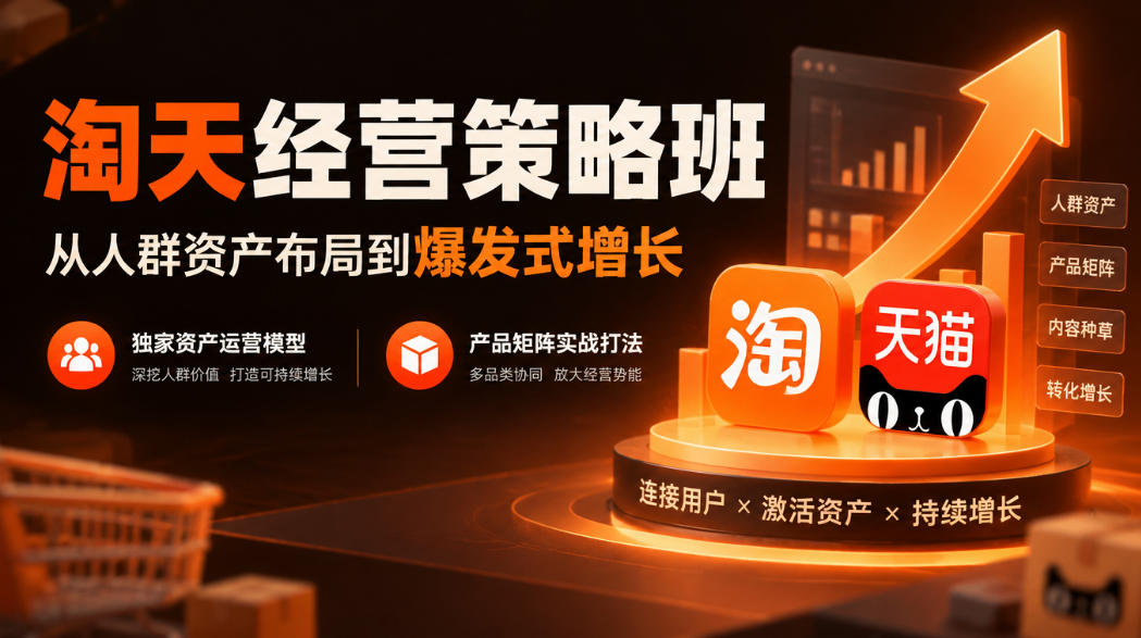 淘天经营策略班,从人群资产布局到爆发式增长,独家资产运营模型,产品矩阵实战打法