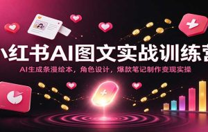 小红书AI图文实战训练营：AI生成条漫绘本，角色设计，爆款笔记制作变现实操