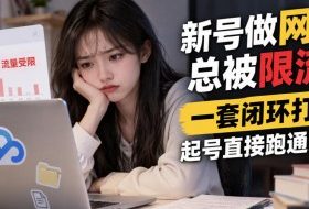 新号做网盘总被限流？一套闭环打法，起号直接跑通变现