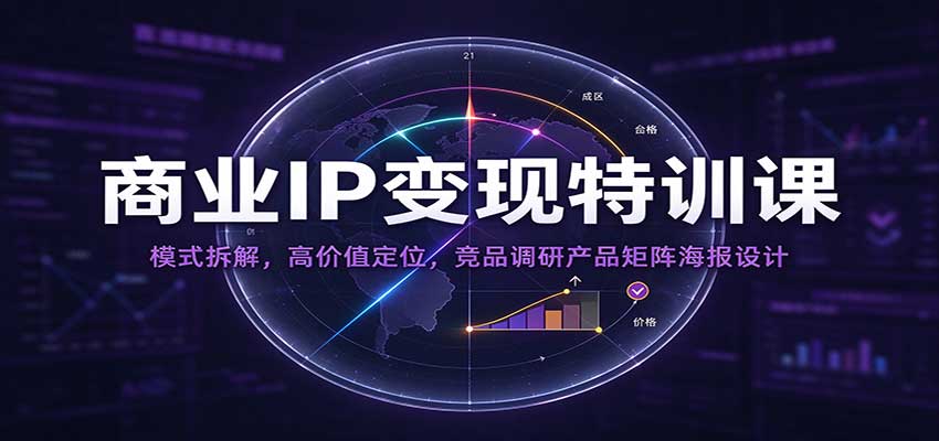 商业IP变现特训课:模式拆解,高价值定位,竞品调研产品矩阵海报设计 商业IP变现特训课:模式拆解,高价值定位,竞品调研产品矩阵海报设计