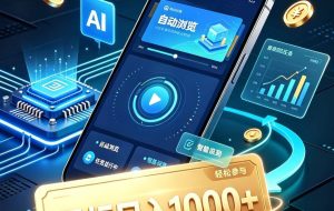 AI智能广告自动浏览项目,轻量操作稳定收益,低门槛自动挂机,闲暇时间轻松赚取收益