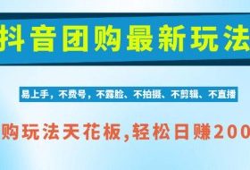 抖音AI团购项目,独家技术,无需拍摄剪辑,项目红利期轻松日入200+【揭秘】