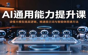 AI通用能力提升课：读懂大模型底层逻辑，精通提示词与智能体搭建方法
