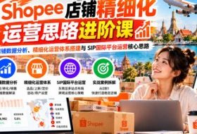 Shopee店铺精细化运营思路进阶课，掌握店铺数据分析、精细化运营体系搭建与SIP国际平台运营核心思路