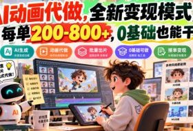 AI动画代做，全新变现模式，每单200-800+，0基础也能干【揭秘】