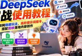 DeepSeek实战使用教程|基础联网隐藏玩法,高阶提示词指令,搭配剪映落地内容创作