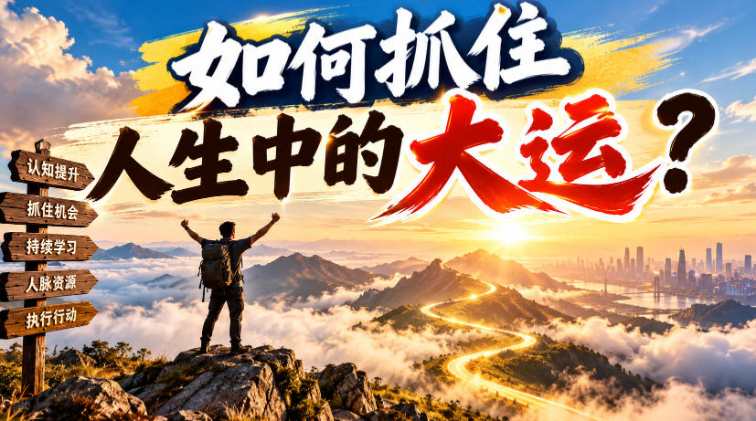某公众号付费文章:如何抓住人生中的大运?