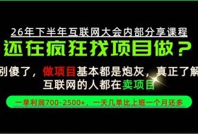 请不要再疯狂的找项目了!卖项目一单700-2.5k+不香吗?当天上手,当天变现!【揭秘】