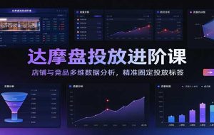 达摩盘投放进阶课:店铺与竞品多维数据分析,精准圈定投放标签