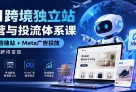 AI跨境独立站运营与投流体系课|AI内容建站+Meta广告投放,AI赋能跨境变现