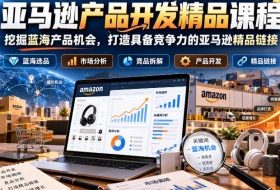 亚马逊产品开发精品课程,挖掘蓝海产品机会,打造具备竞争力的亚马逊精品链接