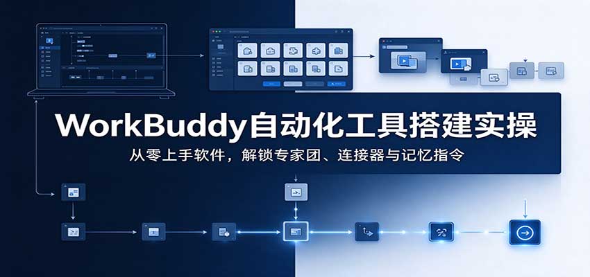 WorkBuddy自动化工具搭建实操：从零上手软件，解锁专家团、连接器与记忆指令