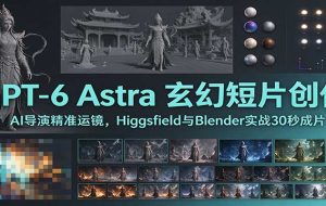 GPT-6 Astra 玄幻短片创作:AI导演精准运镜,Higgsfield与Blender实战30秒成片