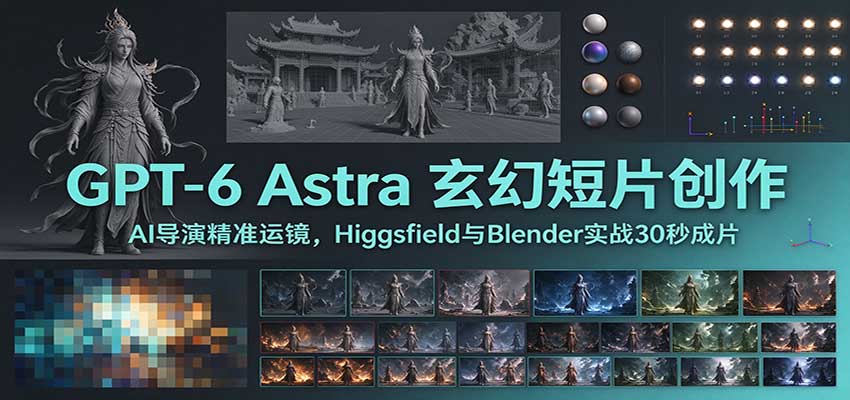 GPT-6 Astra 玄幻短片创作:AI导演精准运镜,Higgsfield与Blender实战30秒成片 GPT-6 Astra 玄幻短片创作:AI导演精准运镜,Higgsfield与Blender实战30秒成片
