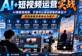 AI+短视频运营实战,AI赋能短视频,打造可以自动获客的商业IP,把短视频流量转化为客户