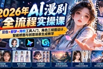 （21077期）【无水印】2026年AI漫剧全流程实操课：豆包+即梦+海螺工具入门、角色三视图设计、智能修图与创意场景生成教学