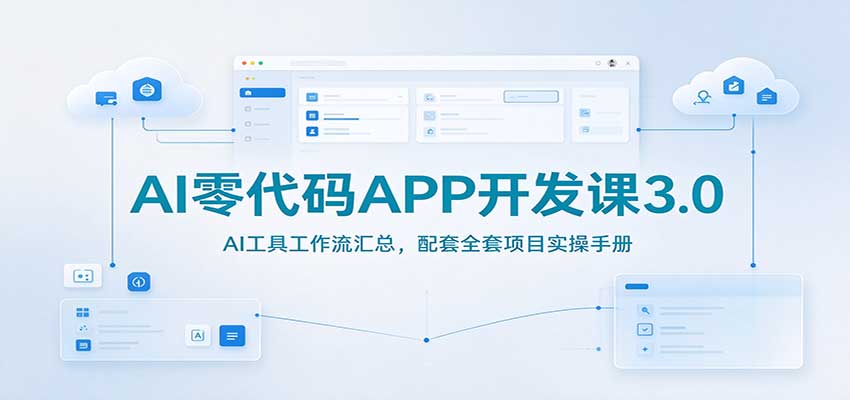 AI零代码APP开发课3.0:AI工具工作流汇总,配套全套项目实操手册 AI零代码APP开发课3.0:AI工具工作流汇总,配套全套项目实操手册