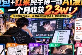 豆包+红果纯手搓一部AI漫剧一个月收获2.3w!全流程操作演示,让零基础也能学会AI漫剧制作技巧