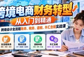 跨境电商财务转型:从入门到精通|跨境会计全流程账务、税务、退税、外汇合规实战课