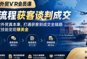 外贸VIP会员课|全流程获客谈判成交,学硬核外贸真本事,打通获客到成交全链路,把外贸技能变现賺美金