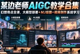 某边老师AIGC教学合集｜幻想奇点全课，大模型部署+MJ绘图+视频创作系统学习