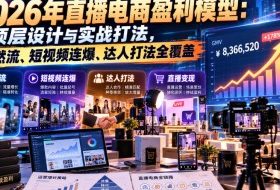 2026年直播电商盈利模型:顶层设计与实战打法,自然流、短视频连爆、达人打法全覆盖