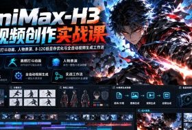 MiniMax-H3 AI视频创作实战课，掌握AI短剧、高燃打斗动画、人物表演、8-12G低显存优化与全自动视频生成工作流