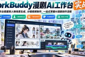 WorkBuddy漫剧AI工作台实战课:从工作台搭建到人物场景生成、分镜视频制作,一站式掌握AI漫剧创作流程