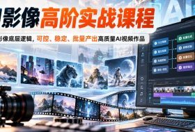 AI影像高阶实战课程,吃透AI影像底层逻辑,可控、稳定、批量产出高质量AI视频作品