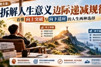 （21233期）付费文章：拆解人生意义边际递减规律，看懂向上突破与向下适应的人生两种选择