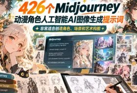 426个Midjourney动漫角色人工智能AI图像生成提示词，非常适合创造角色、场景和艺术构图
